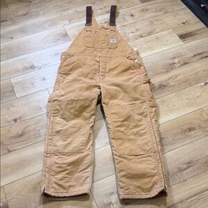 Vintage Carhartt Double Knee Duck Canvas Quilted Bib Overalls